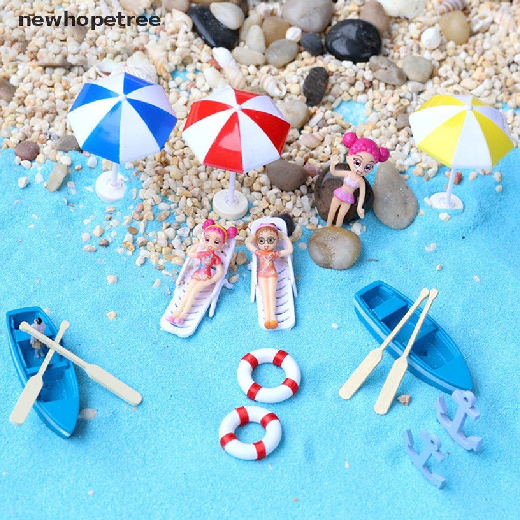 Mô Hình Ghế Ngồi Bãi Biển Mini Trang Trí Nhà Búp Bê