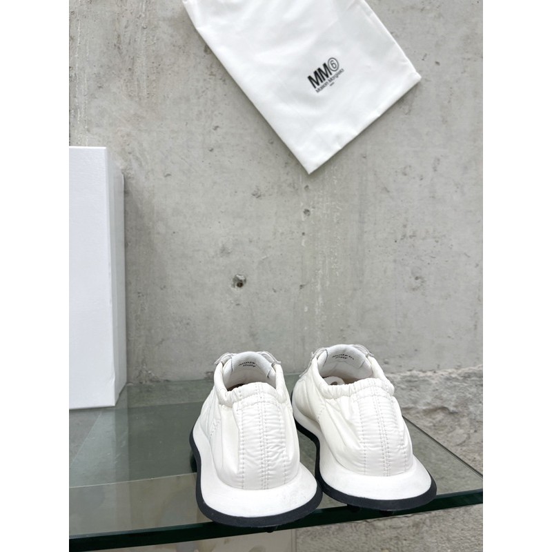 Giày thể thao nữ mũi vuông đế bành da thật cao cấp Maison Margiela