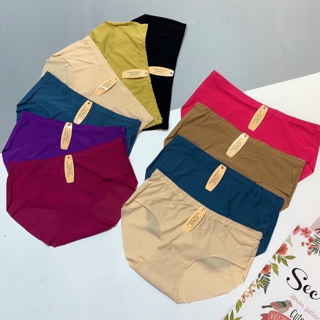 Combo 05 quần lót, quần chíp Nữ SU thông hơi vừa hoa chạm mềm mịn co dãn 4 chiều mặc siêu êm, siêu mát.