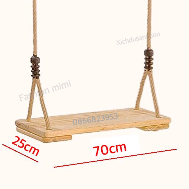 Xích đu gỗ tự nhiên kích thước 70x25