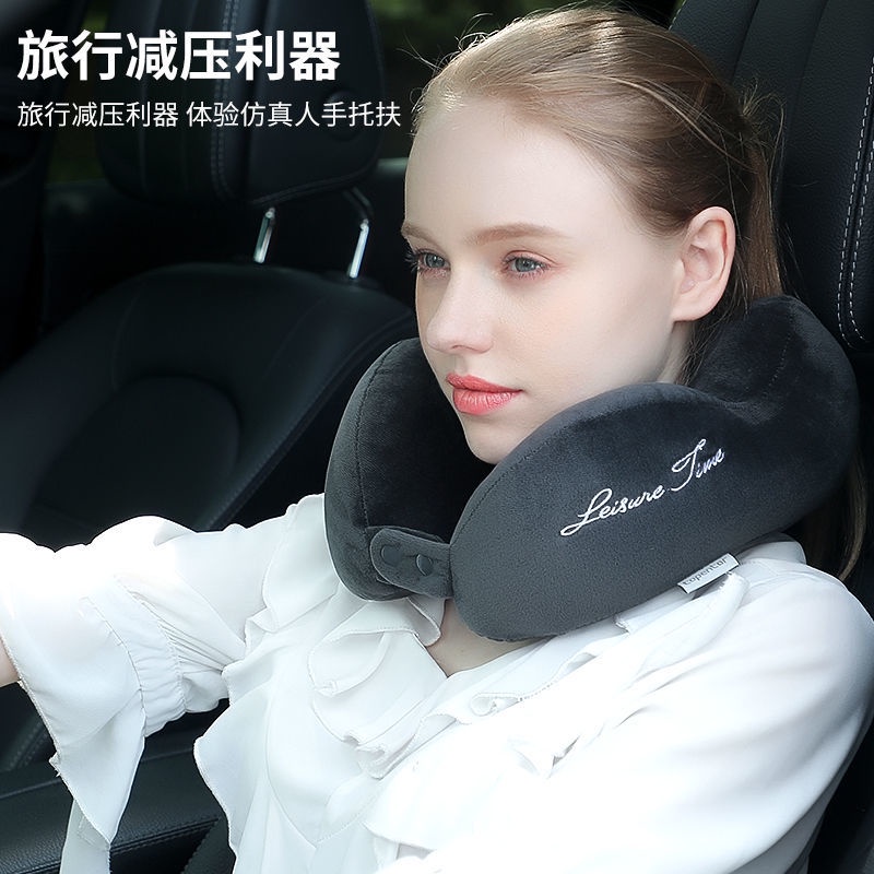 Gối Kê Cổ Hình Chữ u Thiết Kế Dễ Thương Tiện Dụng Mang Theo Du Lịch