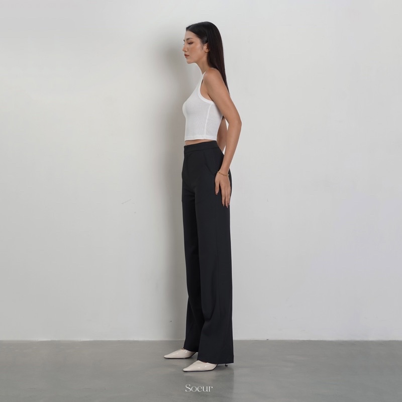 QUẦN XUÔNG ĐEN ỐNG ĐỨNG - SOEUR IVY TROUSERS