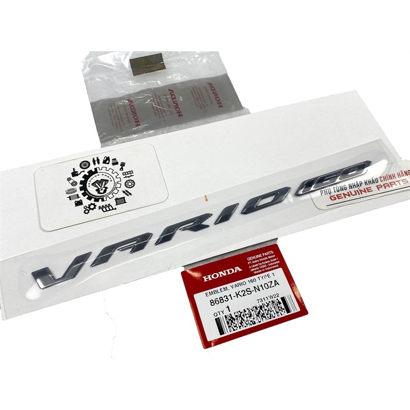 Tem chữ nổi VARIO 160 2022 chính hãng Honda indonesia 86831K2SN10ZA