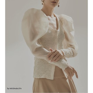 [AT MODA DE LITA] Áo phối voan dài tay