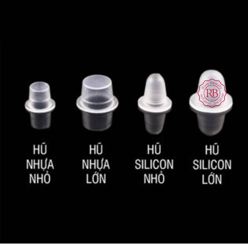 Hũ chum đựng mực phun xăm nhựa silicon to nhỏ các loại