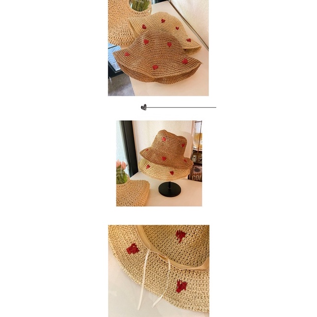 Mũ Cói Chống Nắng Thoáng Khí Thời Trang Đi Biển Mùa Hè Cho Nữ