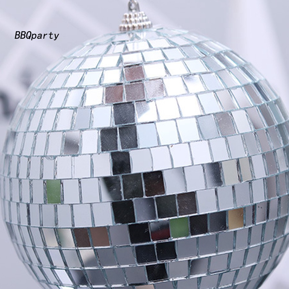 6Pcs Mirror Glass Disco Ball Ornament Christmas and Halloween Tree Pendant Home Party Decor
