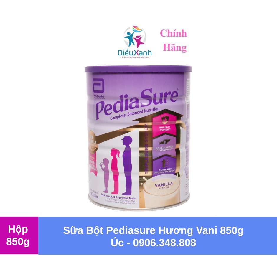 Sữa Bột Pediasure Hương Vani 850g - Nhập khẩu Úc