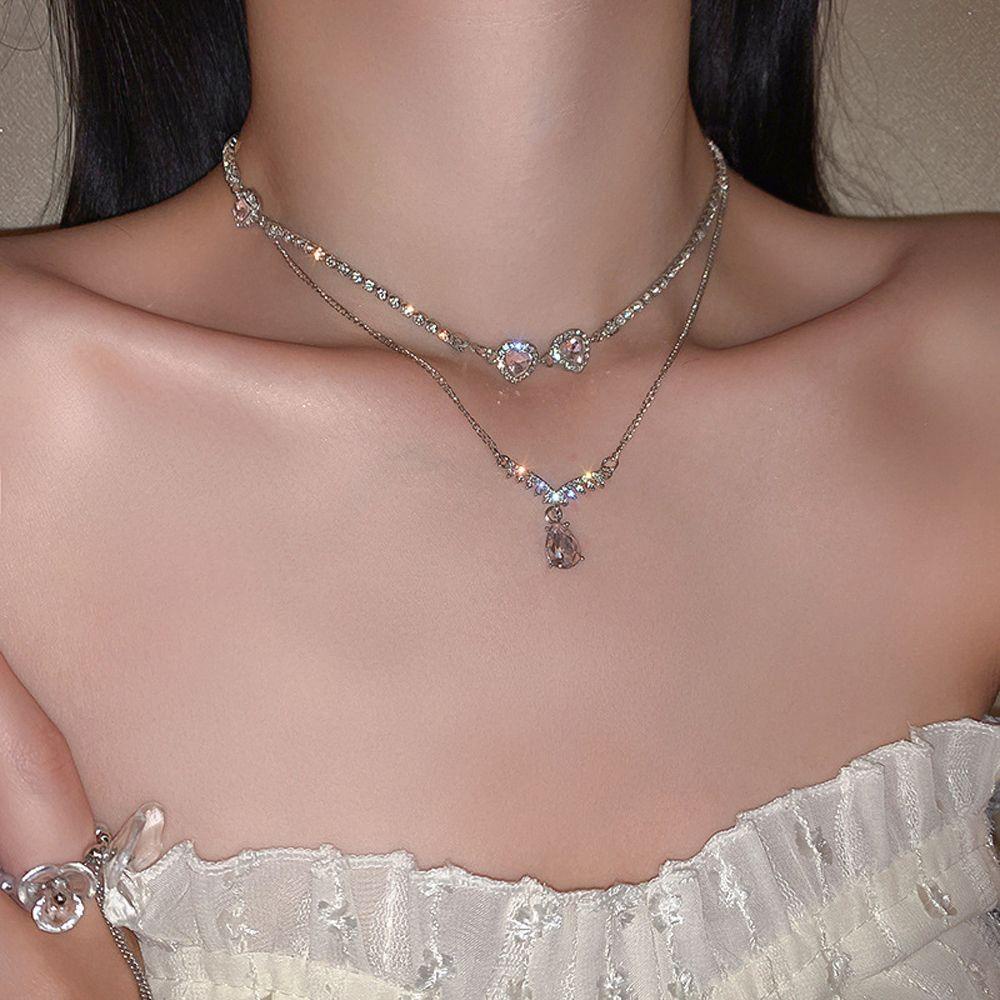 Vòng Cổ Choker Mặt Hình Giọt Nước / Trái Tim Thời Trang Cổ Điển Thanh Lịch Dành Cho Bạn Nữ VANES1
