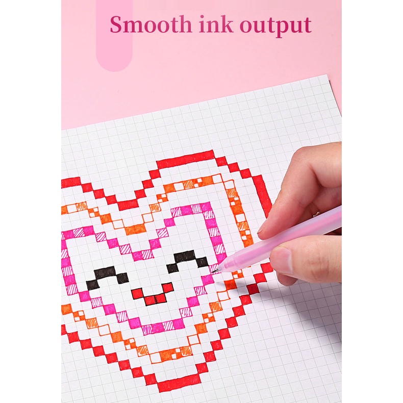 Set 12 Bút Màu Sắc Xinh Xắn 0.5mm Dành Cho Học Sinh