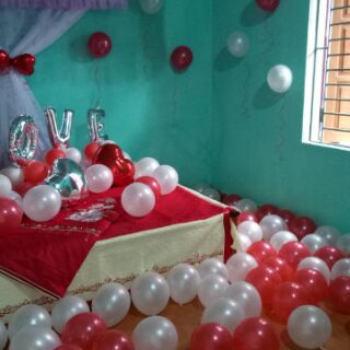 Set bóng trang trí phòng cưới