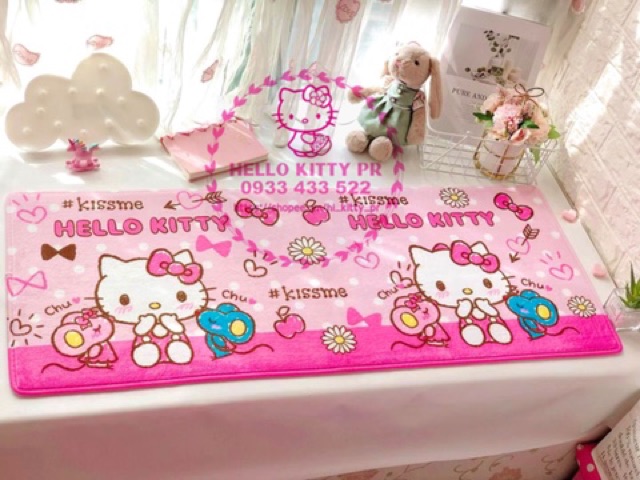 Thảm bông chống trơn trượt Hello Kitty