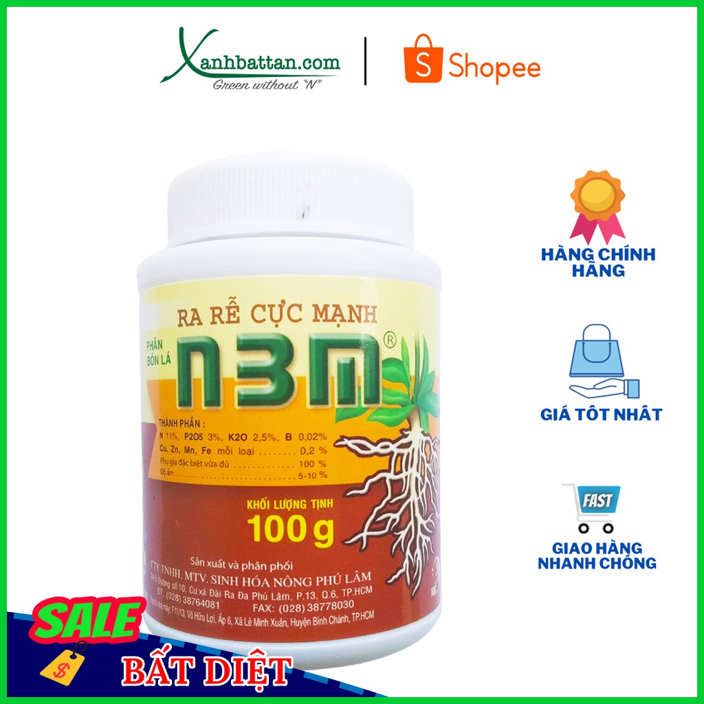 Kích Thích Ra Rễ Cực Mạnh N3M Lọ 100 Gram