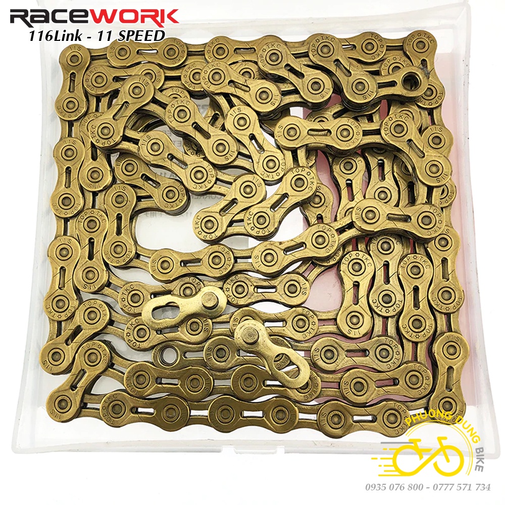 Xích sên bán rỗng xe đạp RACEWORK 11 Speed - Fullbox