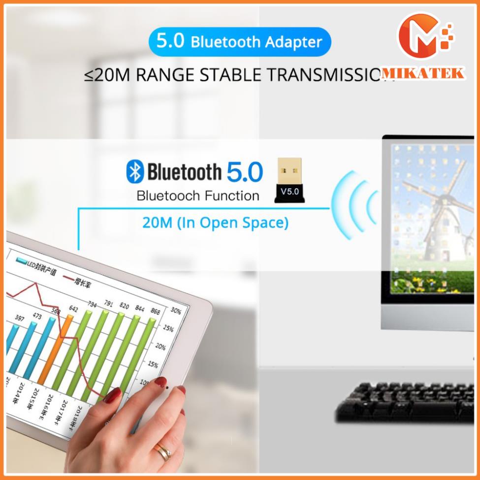 USB Bluetooth 5.0 cho máy tính để bàn laptop bị hỏng bluetooth USB V5.0 CSR DONGLE