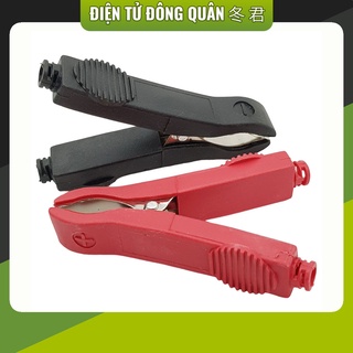 Kẹp ắc quy 30a, kẹp cá sấu mạ niken 75mm