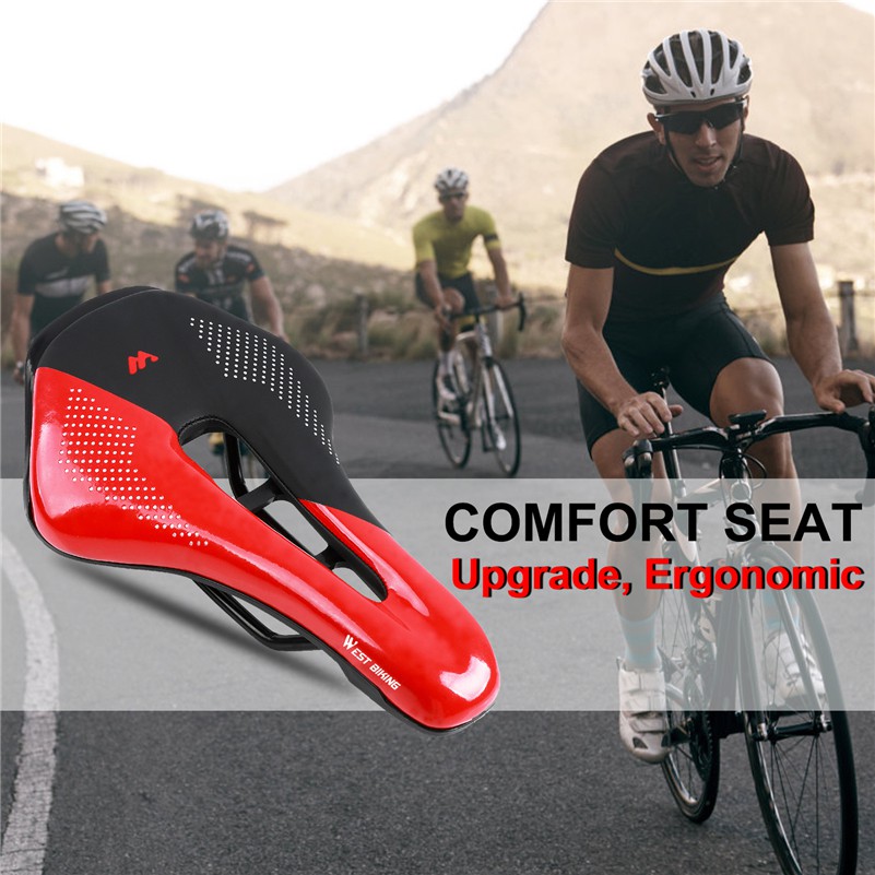 Yên xe đạp leo núi WEST BIKING bằng pu thoáng khí mềm mại tiện dụng