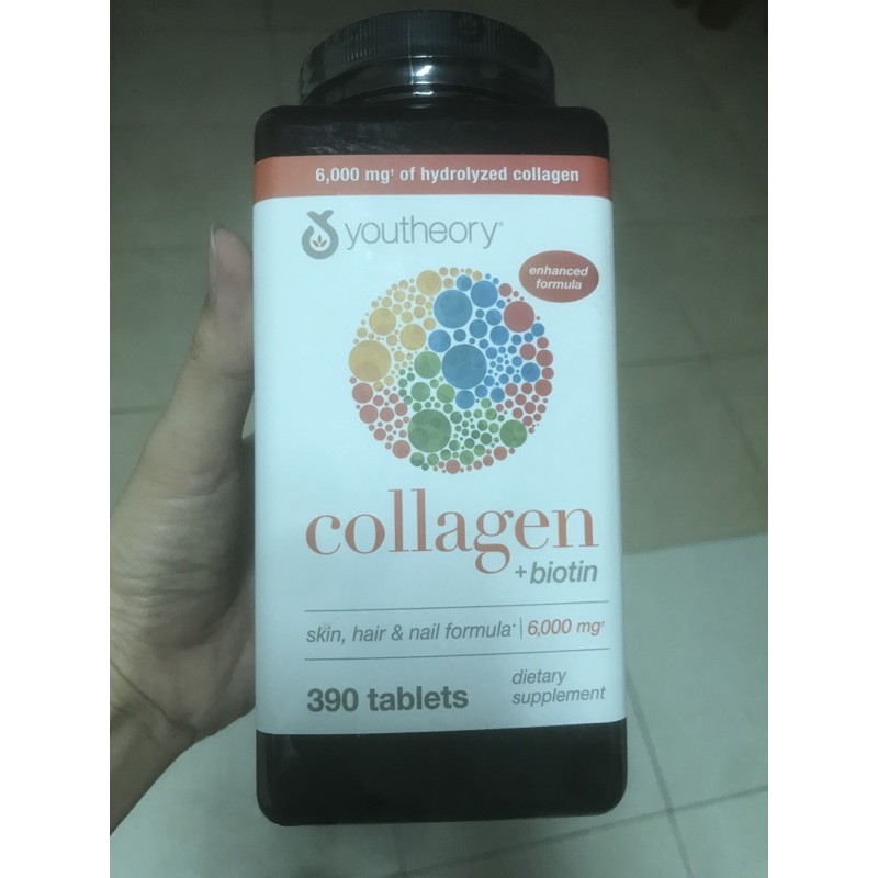 COLLAGEN YOUTHEORY TYPE 1 2 & 3, 390 VIÊN CỦA MỸ | Thế Giới Skin Care