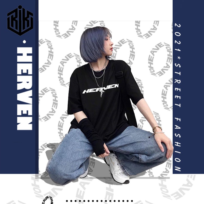 Áo thun tay lỡ RIK nam nữ Unisex, áo phông form rộng Oversize ATL115 | BigBuy360 - bigbuy360.vn