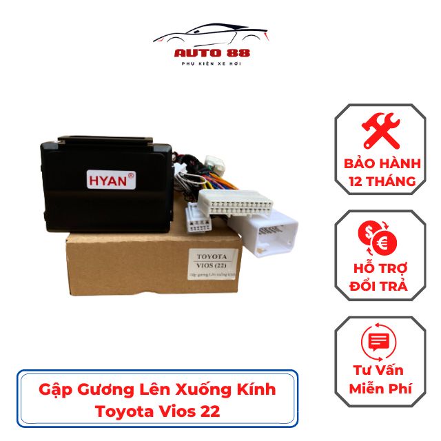 Gập Gương Lên Xuống Kính Toyota Vios 2022 Cắm zin 100%, Có kỹ thuật hỗ trợ lắp đặt Auto88.officialstore