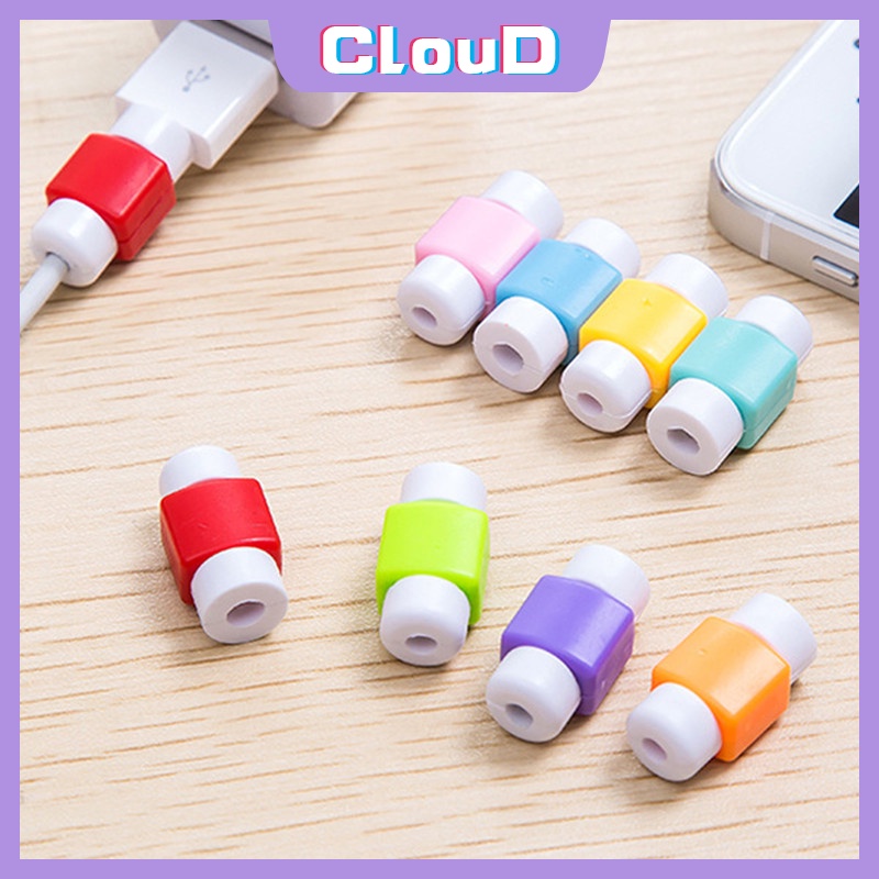 1pc 5pcs Candy Color USB Data Charger Protector for iPhone Android