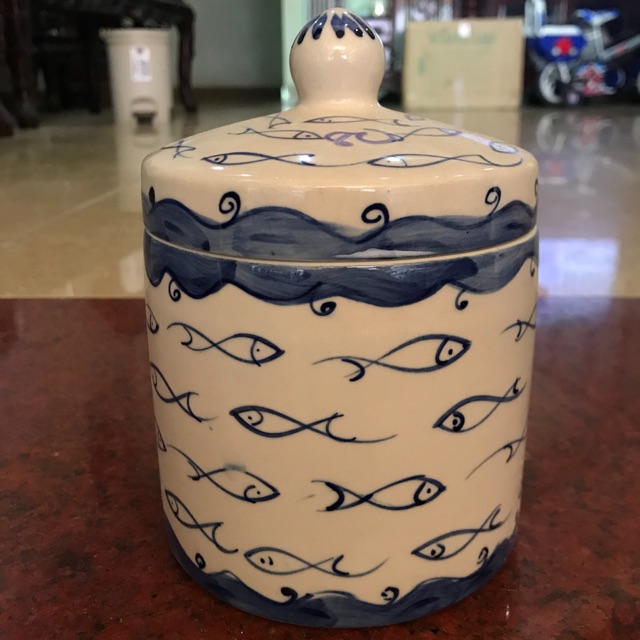 Vại muối dưa - Hũ đựng muối Bát Tràng (giao hình ngẫu nhiên)