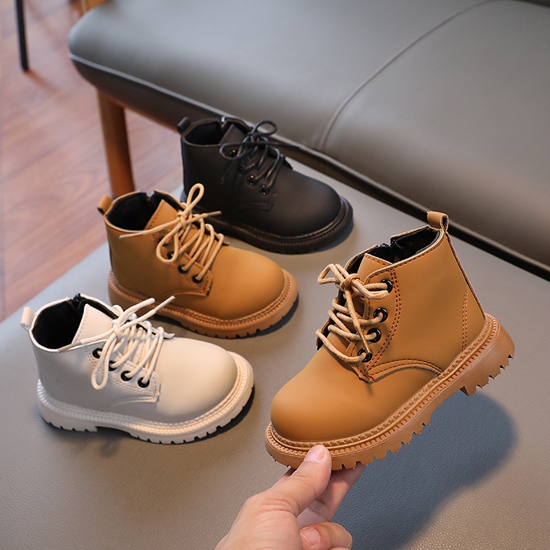 Children's Martin boots boys British leather boots girls baby shoes small children boots short boots