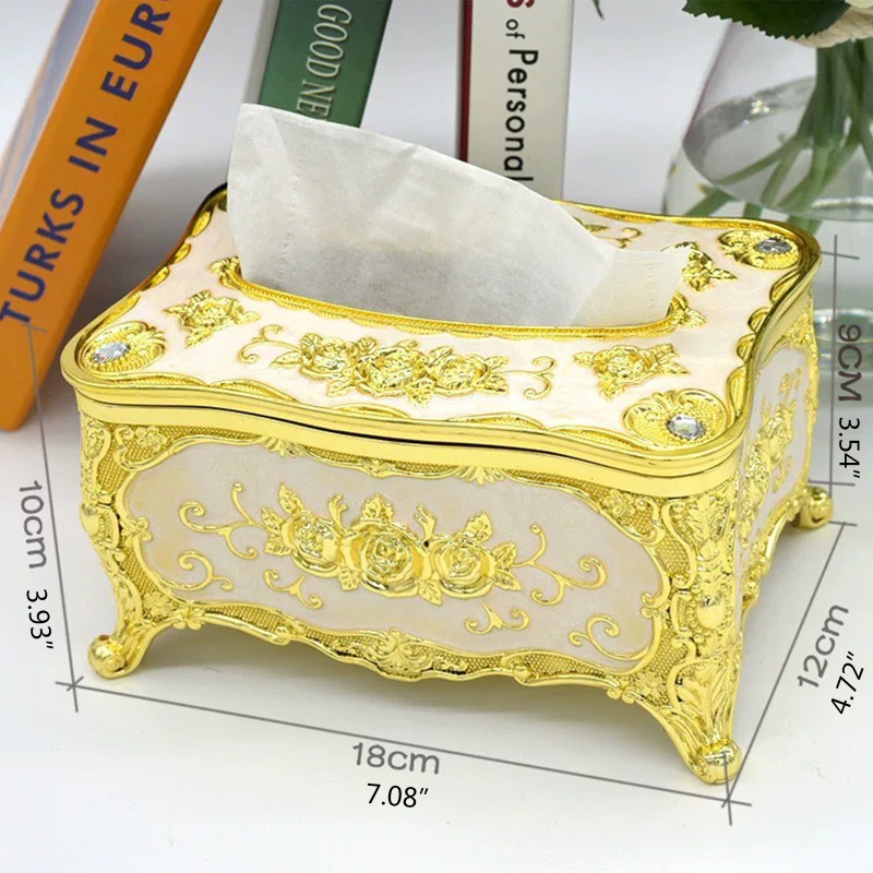 Hộp Đựng Khăn Giấy Để Bàn Phong Cách Châu Âu Sang Trọng