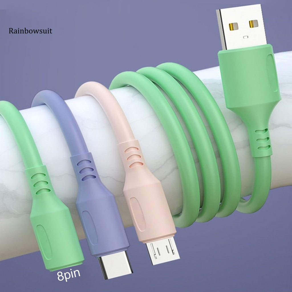 Dây Cáp Sạc Truyền Dữ Liệu Nhanh 8pin Type-C Micro Usb Màu Xanh Lá