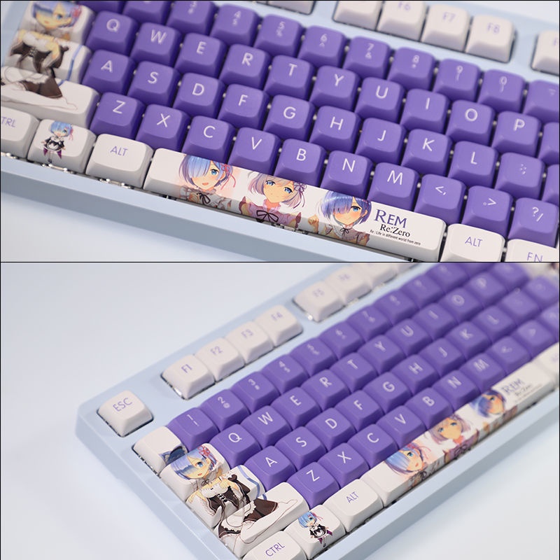 Rem Keycap XDA Hồ sơ Anime Chủ đề Keycap PBT Thuốc nhuộm Thăng hoa Bàn phím cơ Keycap 108 Phím