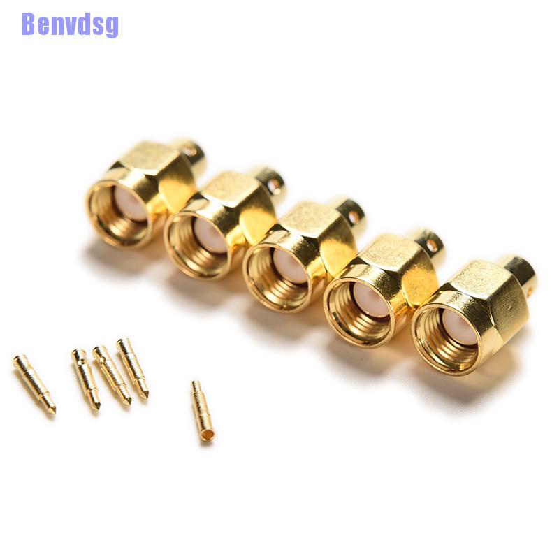 Set 5 Đầu Nối Sma Đực Cho Dây Cáp Rg402 0.141