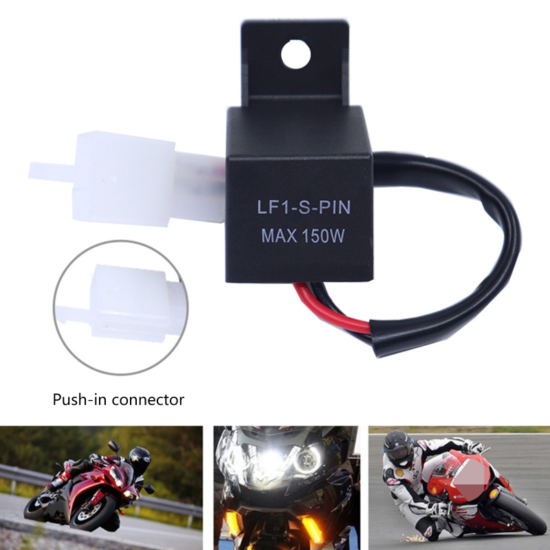 Rơ Le Chớp Nháy Đèn LED 12V 2 Pin Chuyên Dụng Cho Xe Mô Tô