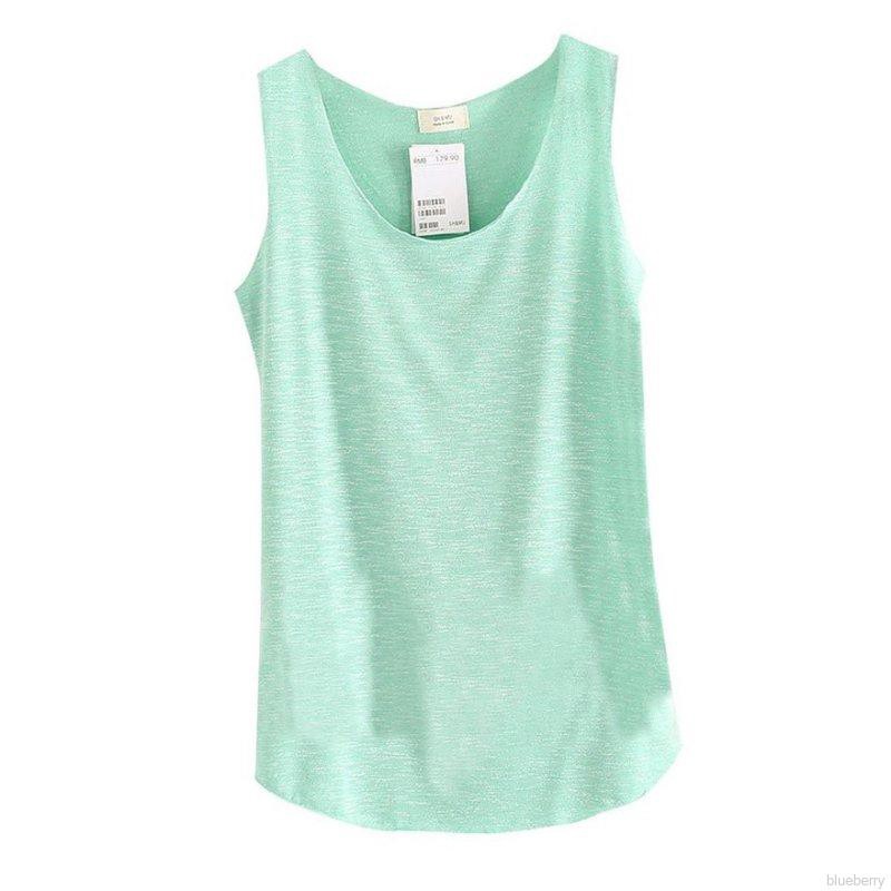 Áo ba lỗ cổ tròn màu trơn dành cho bạn nữ mặc ngày hè Free size | BigBuy360 - bigbuy360.vn