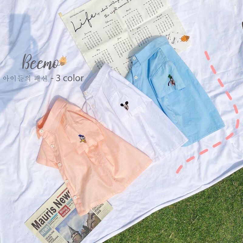 Áo sơmi cộc tay cho bé