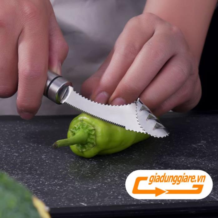 DỤNG CỤ LẤY RUỘT MƯỚP ĐẮNG hạt củ quả trái cây INOX 304 dùng lấy ruột khổ qua ớt mướp dưa leo