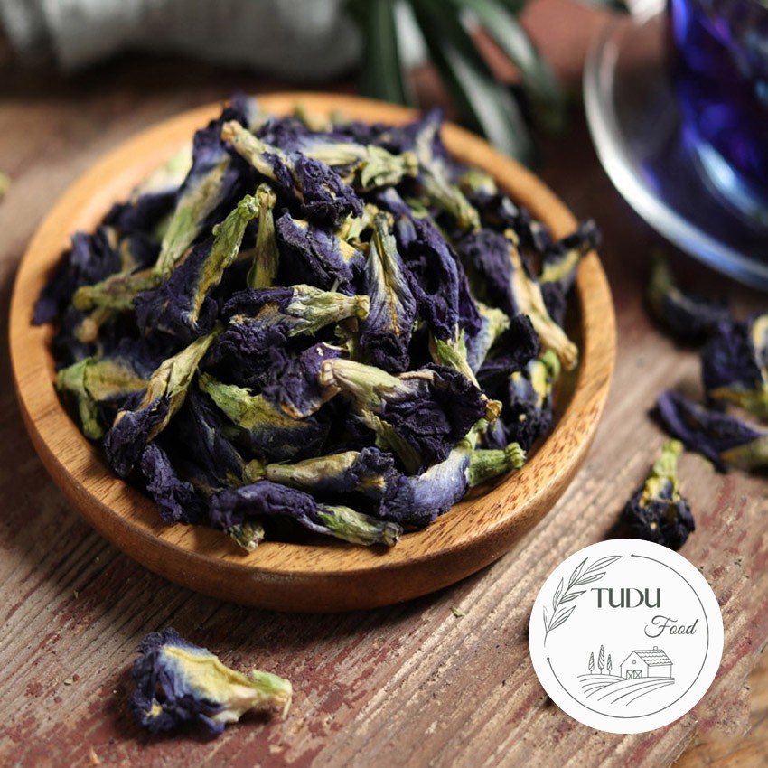 150g Trà Hoa Đậu Biếc Sấy Khô Loại 1 Tudu Food Chất Lượng Tốt, Có Lợi Cho Sức Khỏe, Đóng Gói Túi Zip Giấy Thực Phẩm