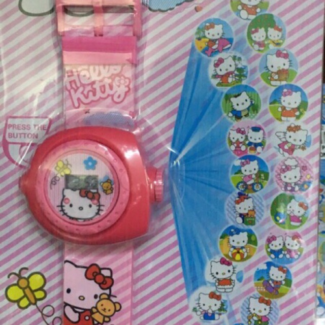 Đồ Chơi Đồng hồ đeo tay chiếu tường Mèo Hello Kitty