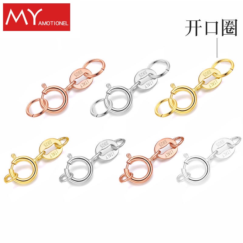 Bộ Phụ Kiện Móc Khóa/Dây Chuyền/Vòng Tay/Thẻ/Vòng Tròn Làm Bằng Bạc 925 Diy