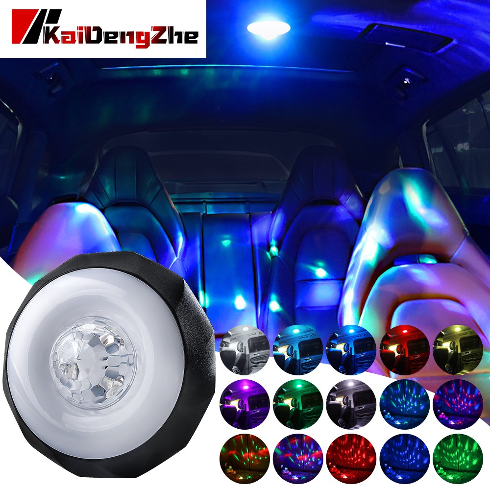 Đèn LED Gắn Trần Xe Hơi 10 Bóng LED Có Cổng Sạc USB Chất Lượng Cao