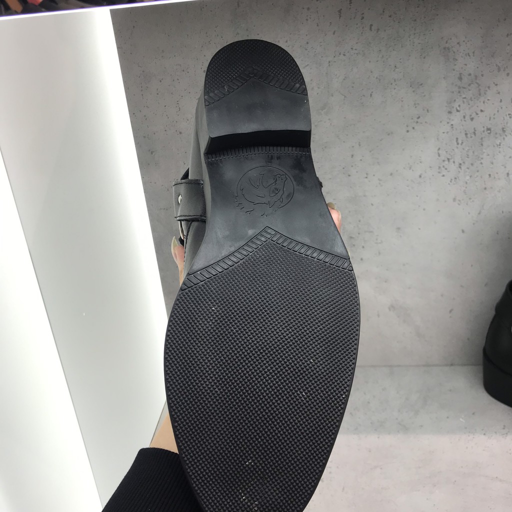 [Free Ship] Giày Boots Harness da đen trơn,cổ cao kéo khóa B221_giày bốt nam | BigBuy360 - bigbuy360.vn