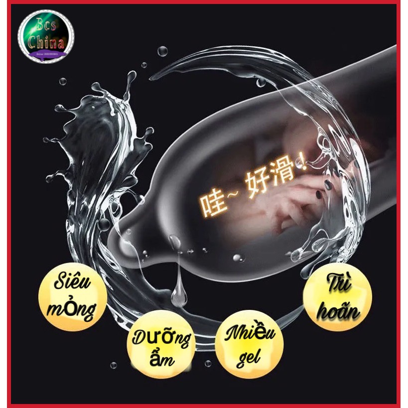 Bao cao su siêu mỏng size nhỏ 49mm,kéo dài thời gian quan hệ có 2 kểu dáng trơn và gai