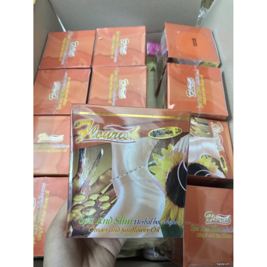 KEM TAN MỠ FLOURISH SPA AND SLIM HERBAL HOT CREAM 500G