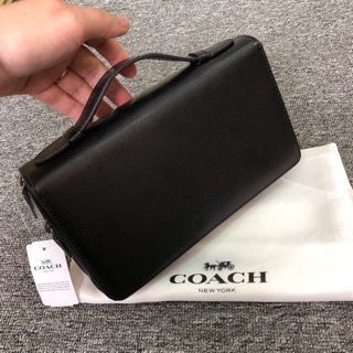 Coach Clutch nam đen trơn