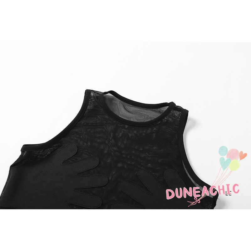 DUNEA Áo lưới xuyên thấu gợi cảm dành cho nữ