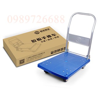 [TRỢ GIÁ] Xe kéo hàng 4 bánh tải trọng 600kg - 1200kg bánh xe tráng PU không tiếng động Bảo hành 1 năm FULL BOX