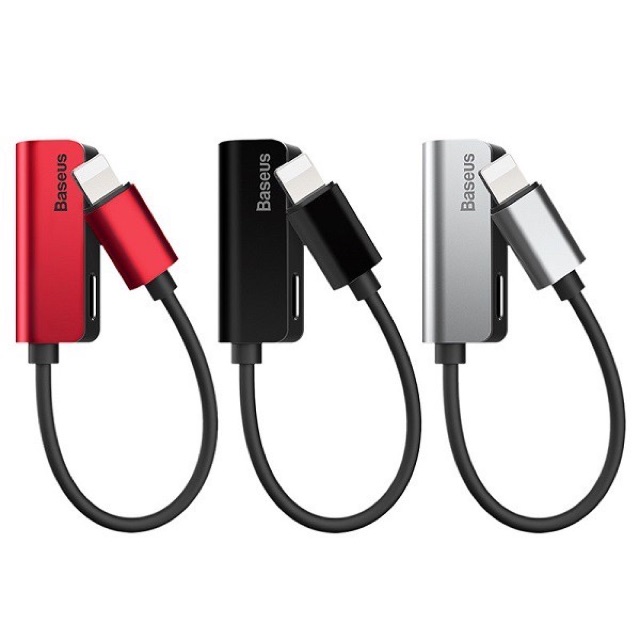 ✅ NOWSHIP✅JACK chuyển có mic L37 BASEUS vừa sạc nghe ip7Plus/ip8PLus/IPX/Xs/IPXsMax