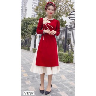 Áo dài mẹ con hoa ren