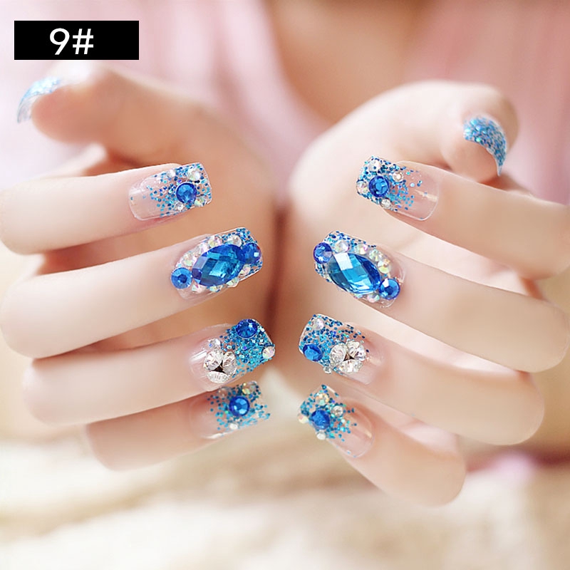 [Hàng mới về] Set 24 móng tay giả lấp lánh thời thượng chất lượng cao