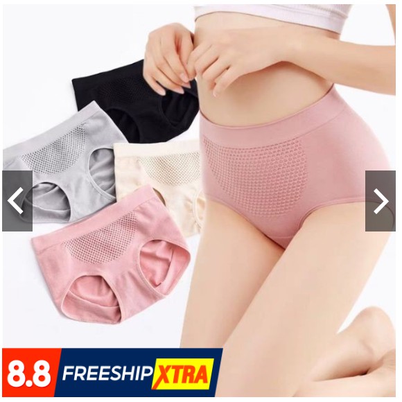 Quần Lót Nữ💖FREE SHIP💖Quần Lót Kháng Khuẩn Cạp Thấp Túi Zip được Chọn Màu