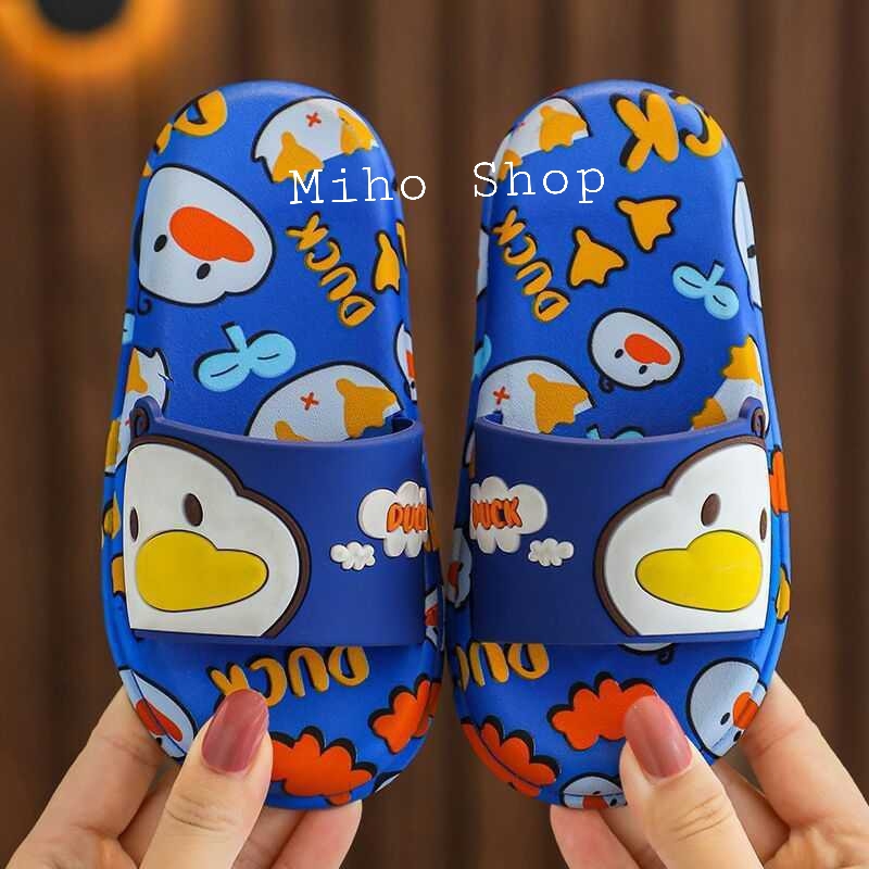 [XẢ HÀNG CUỐI NĂM] Dép Quai Ngang Cao Cấp Vịt Họa Tiết Cao Cấp Cho Bé Trai Bé Gái Mihoshop